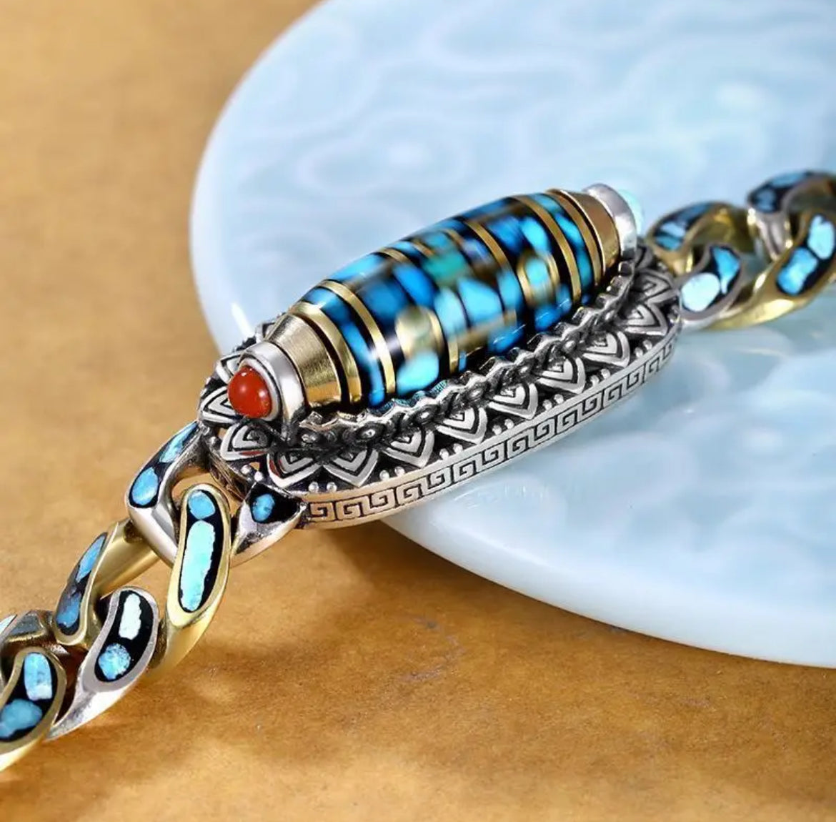🪬Pulsera de Nueve Ojos🧿Protección Dzi Giratoria™️