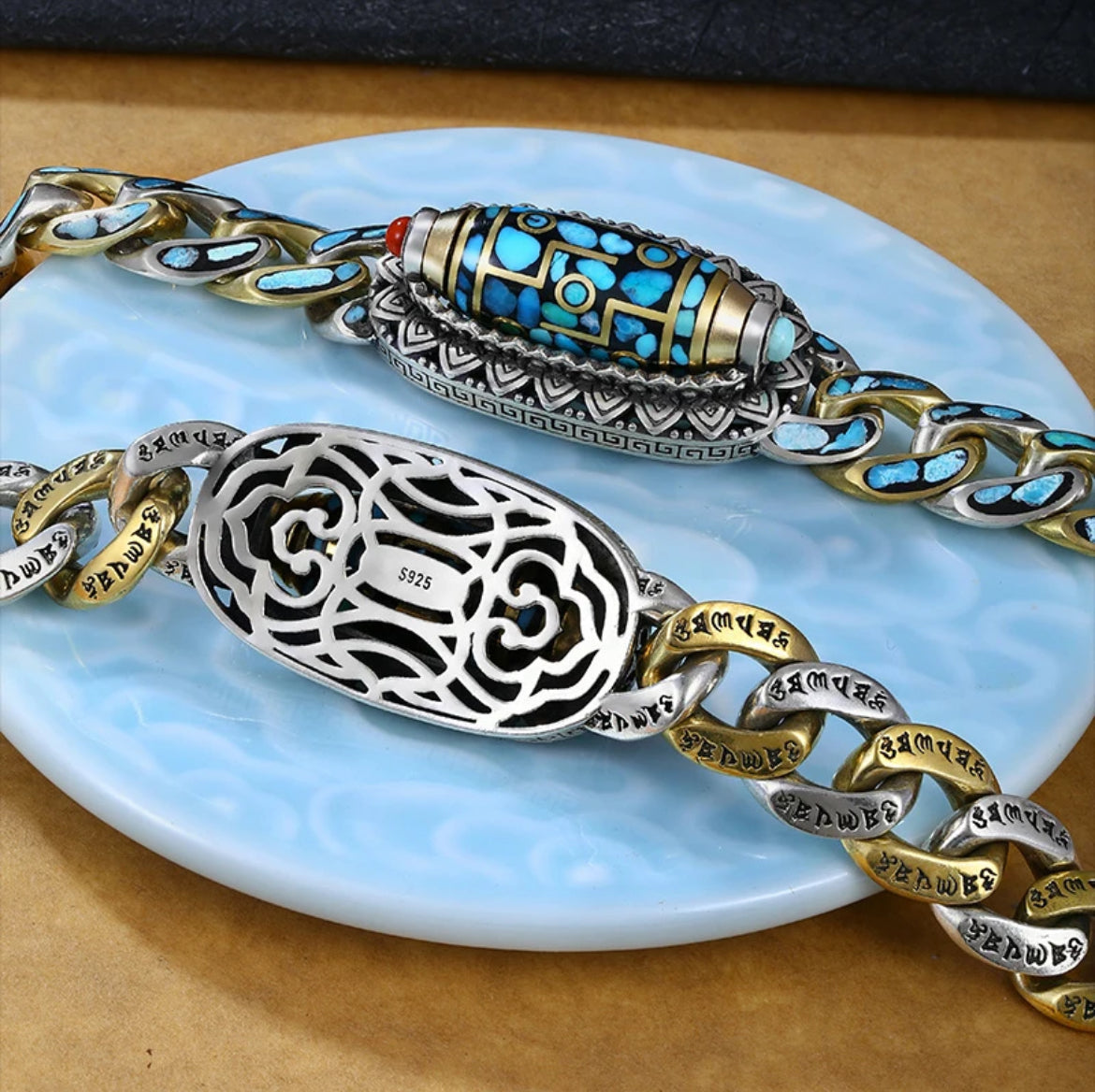 🪬Pulsera de Nueve Ojos🧿Protección Dzi Giratoria™️
