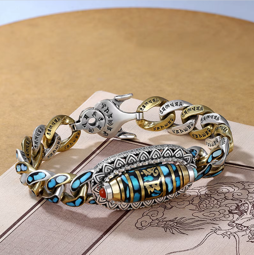 🪬Pulsera de Nueve Ojos🧿Protección Dzi Giratoria™️