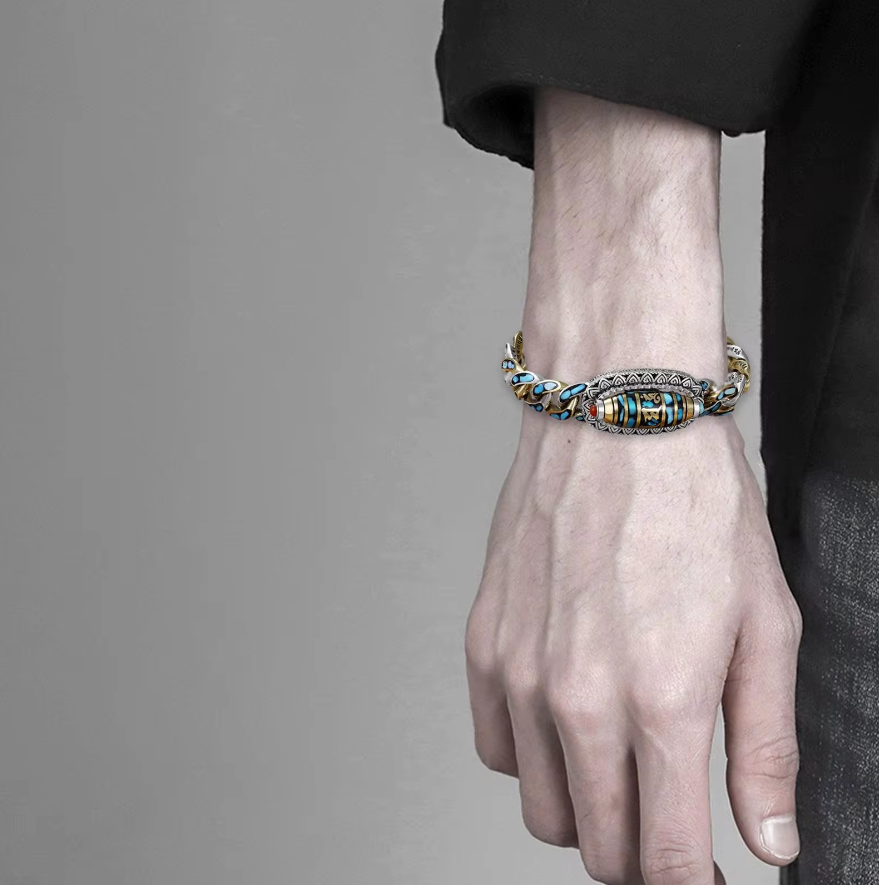 🪬Pulsera de Nueve Ojos🧿Protección Dzi Giratoria™️
