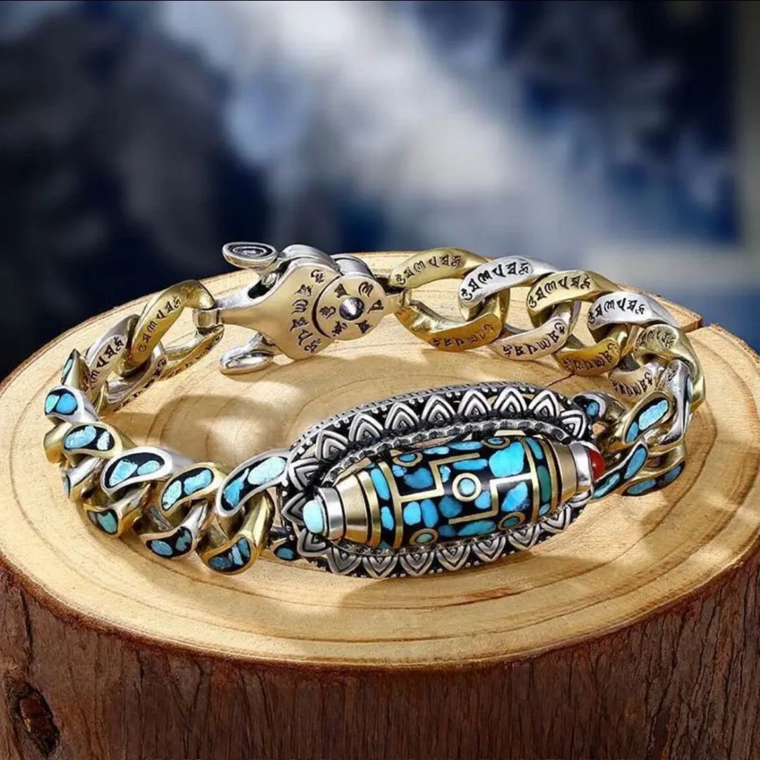 🪬Pulsera de Nueve Ojos🧿Protección Dzi Giratoria™️